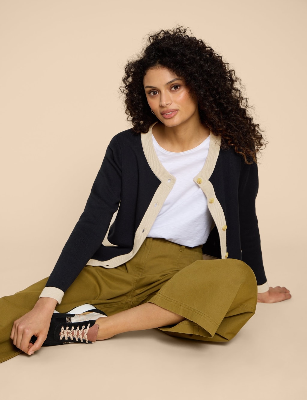 Pure Cotton Contrast Trim Cardigan 5 of 5