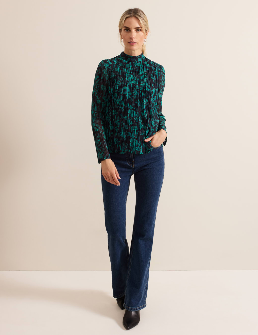 Mesh Abstract Floral Top 4 of 6