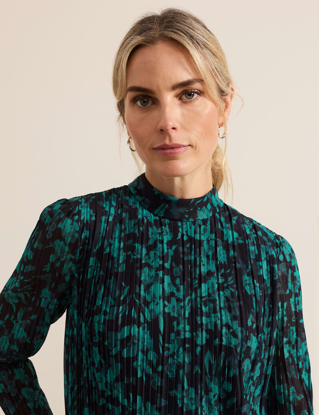 Mesh Abstract Floral Top 5 of 6