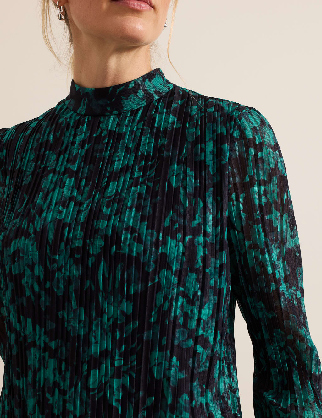 Mesh Abstract Floral Top 6 of 6