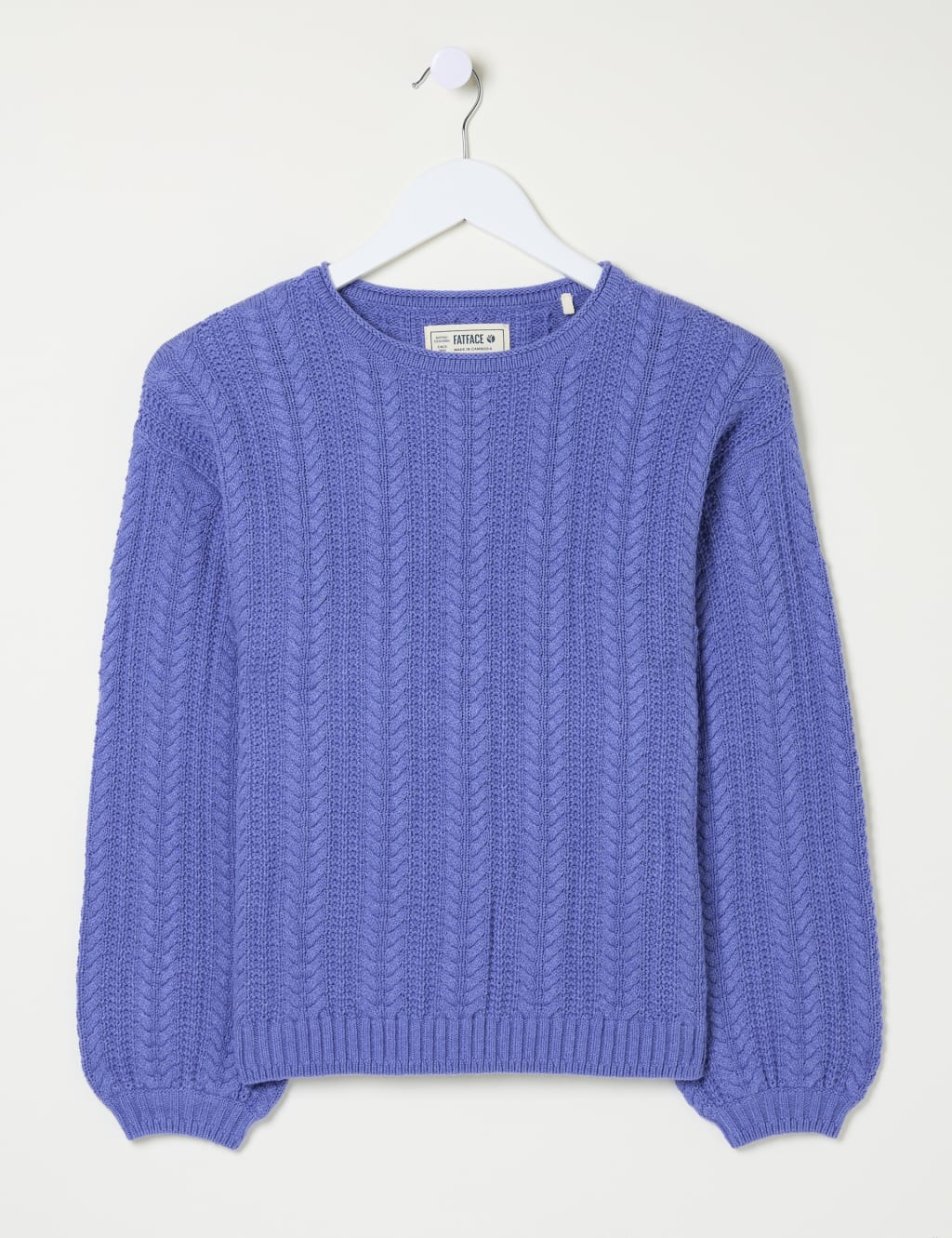 Pure Cotton Cable Knit Crew Neck Jumper 2 of 5