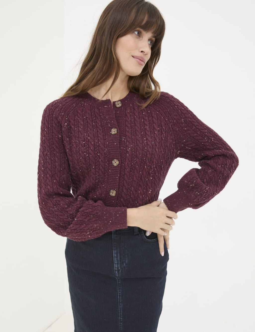 Fat face cashmere cardigan sale