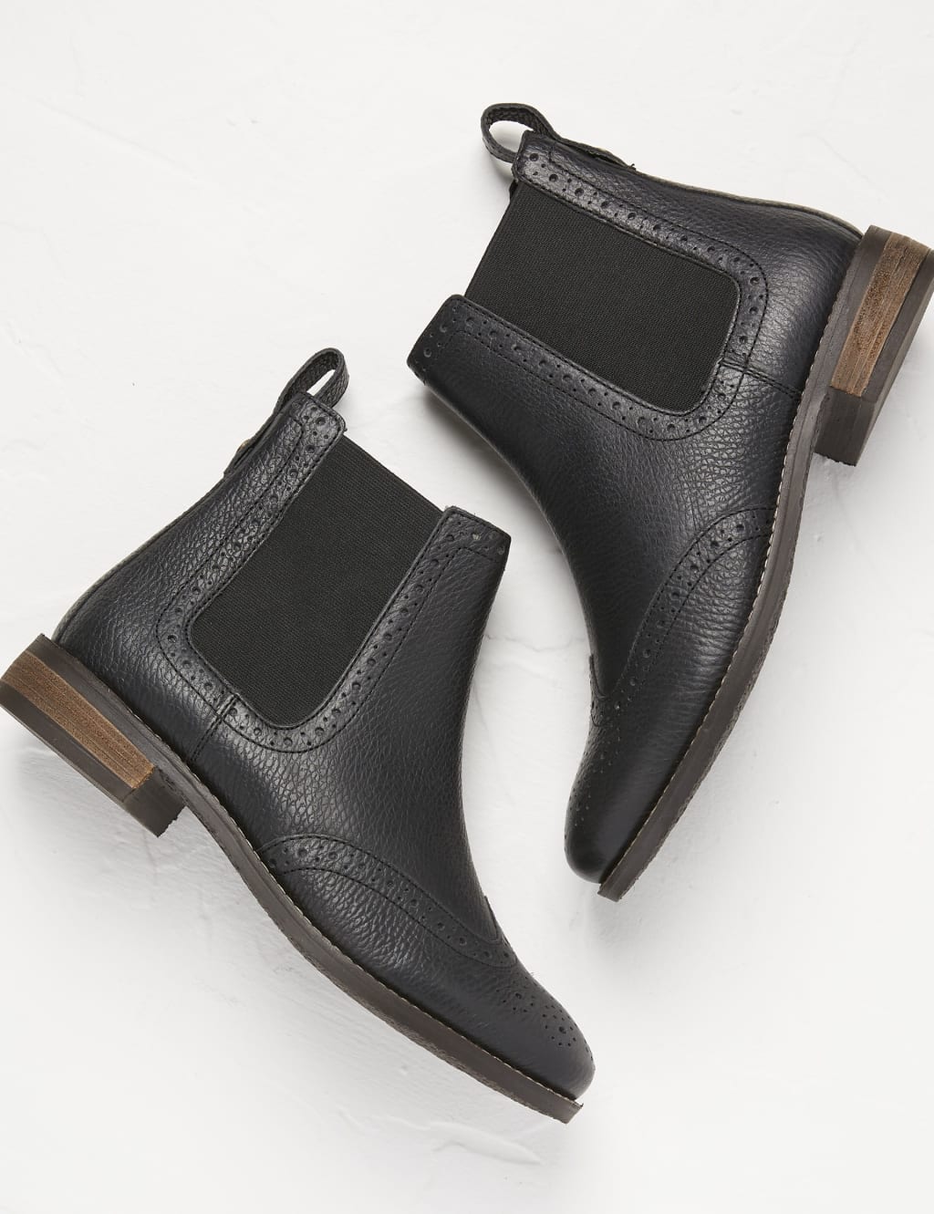 Leather Chelsea Block Heel Ankle Boots FatFace M S