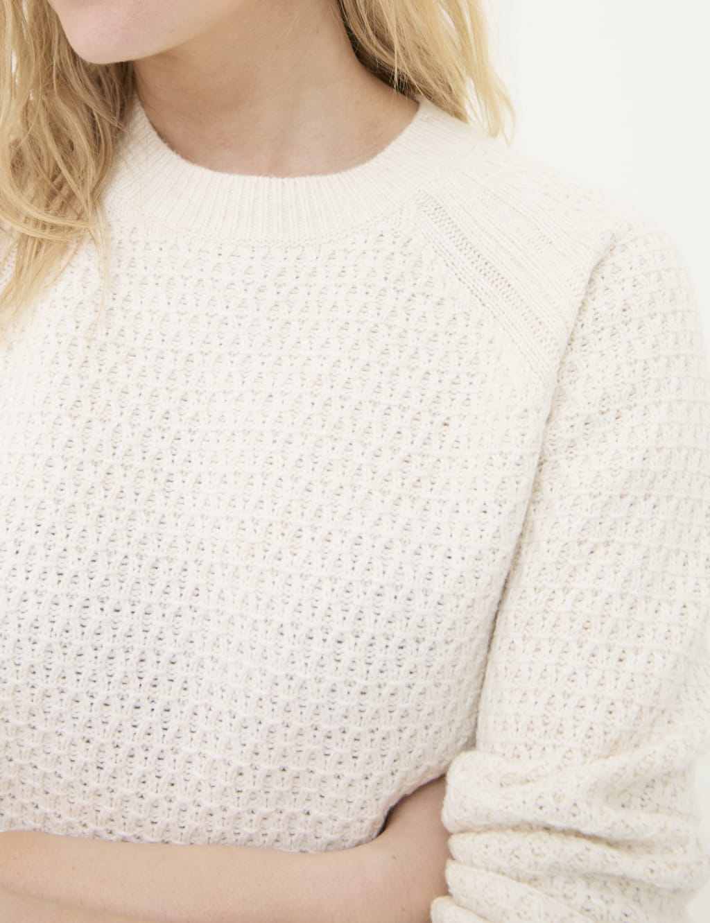 Textured Crew Neck Jumper