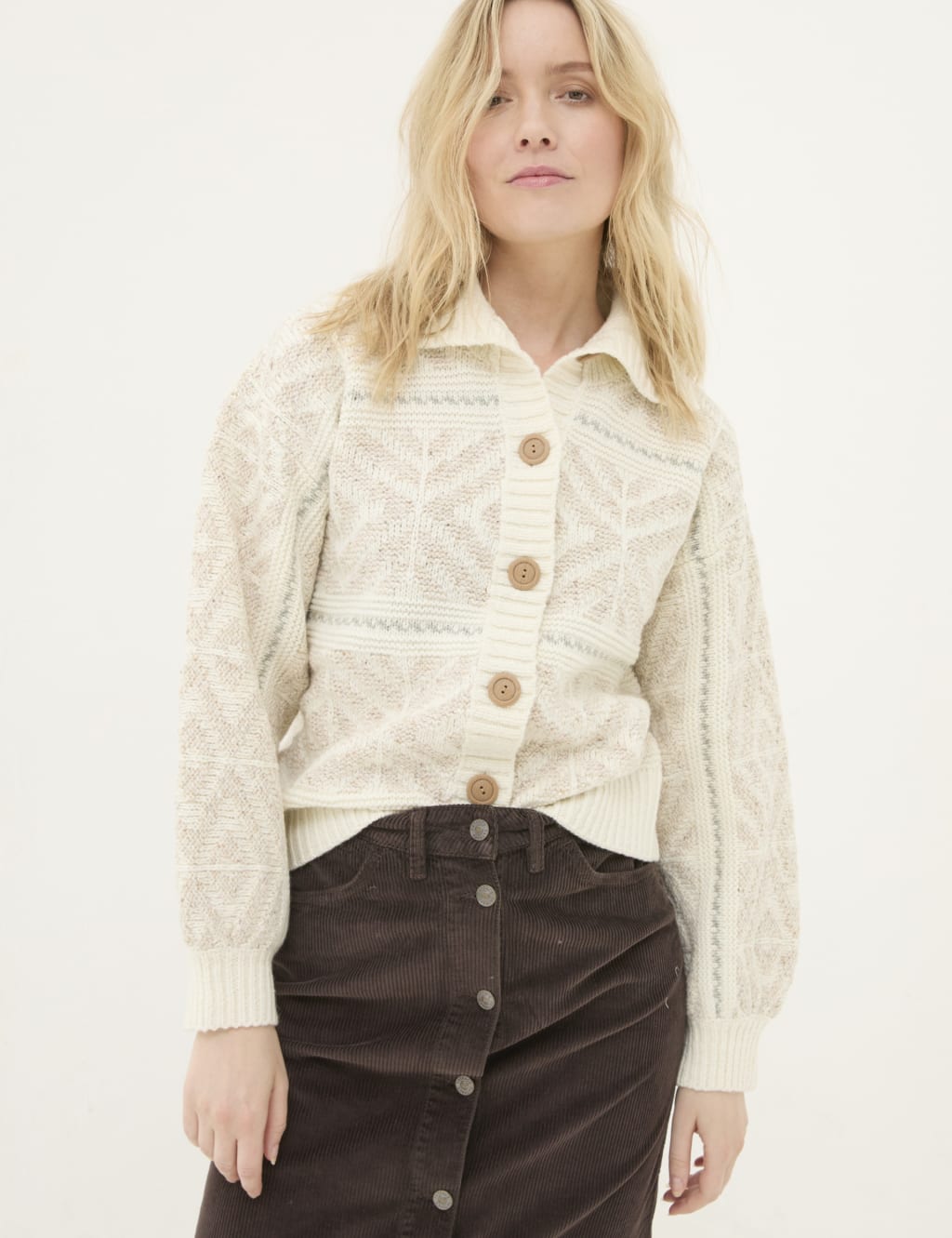 Fat face white cardigan 2025