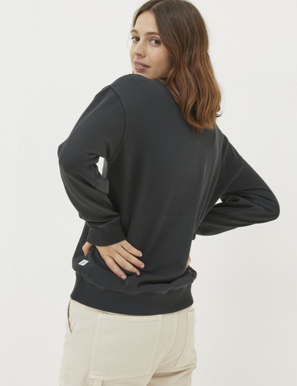 Pure Cotton Crew Neck Sweatshirt 3 of 4