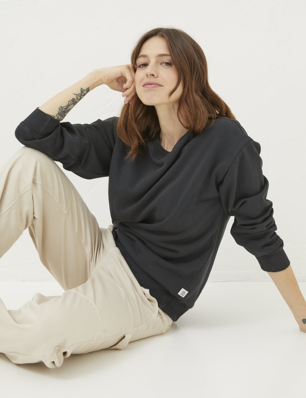Pure Cotton Crew Neck Sweatshirt 4 of 4