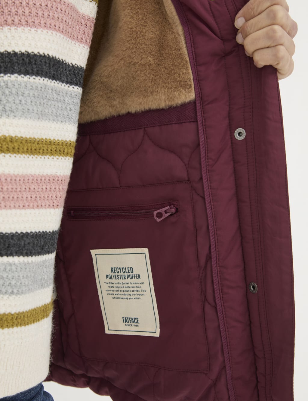 Faux Fur Lined Short Puffer Coat 5 of 6