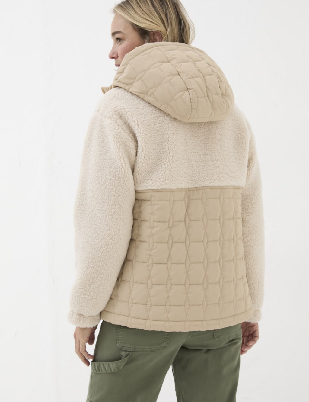 Fleece jacket with quilted lining cheap