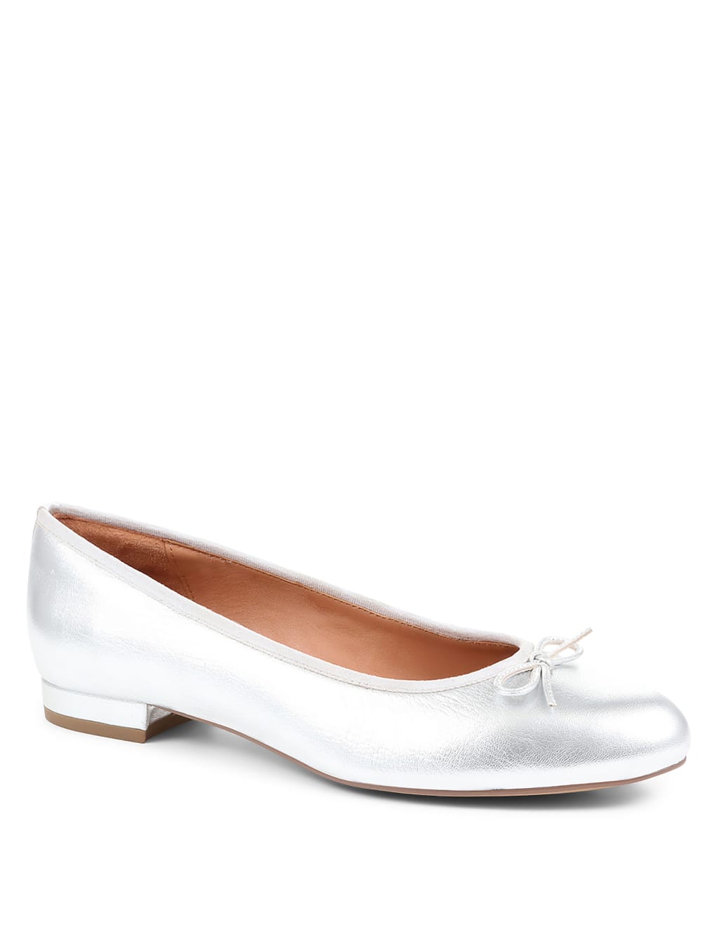 Leather Flat Ballet Pumps 2 of 7