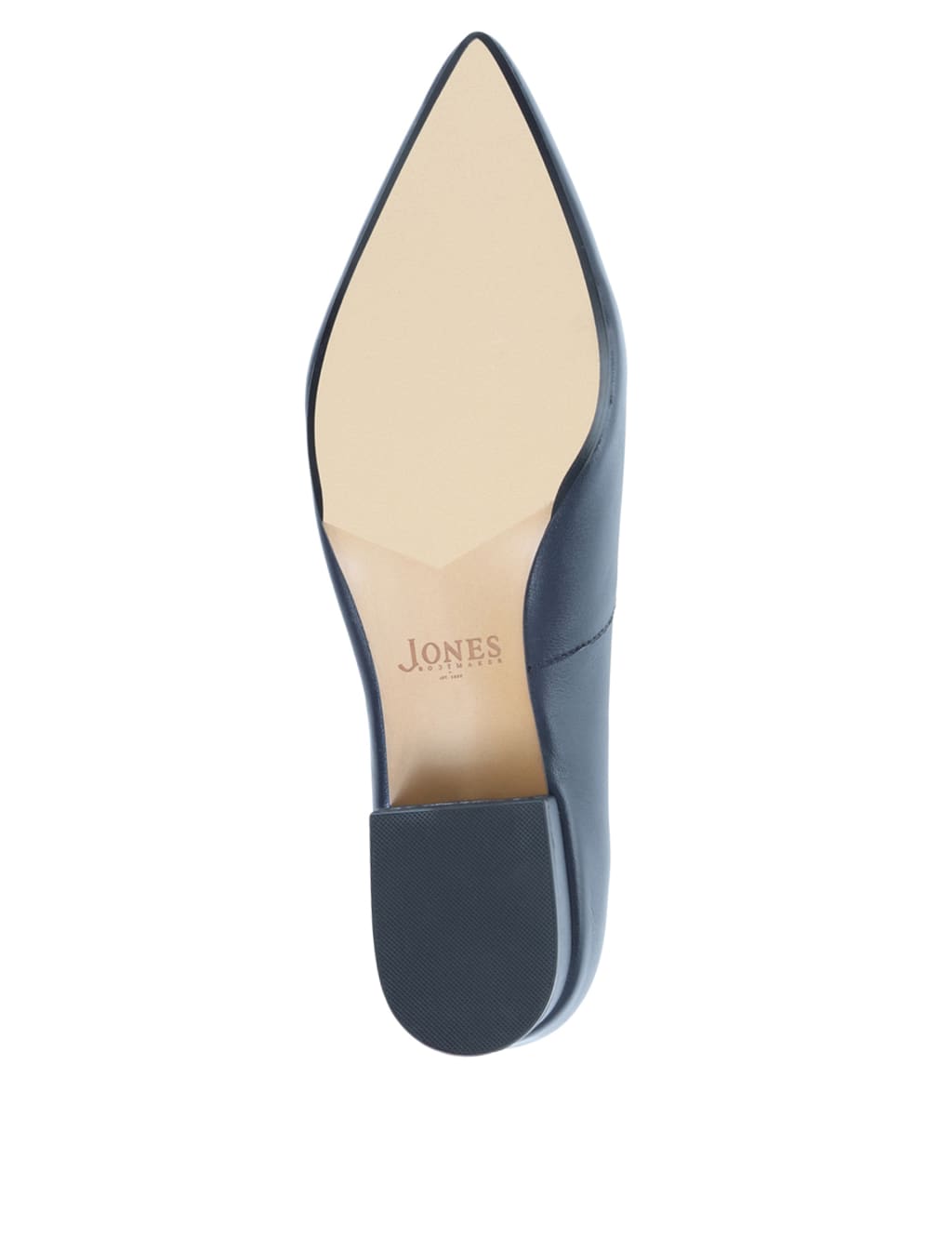 Leather Block Heel Pointed Court Shoes 7 of 7