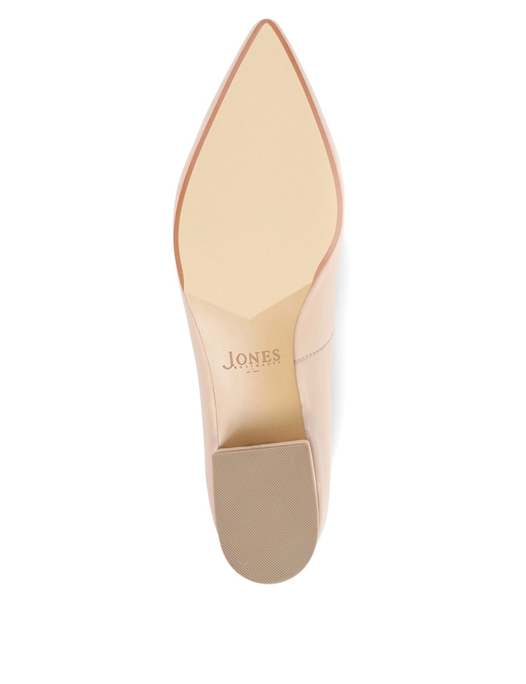 Leather Block Heel Pointed Court Shoes 7 of 7