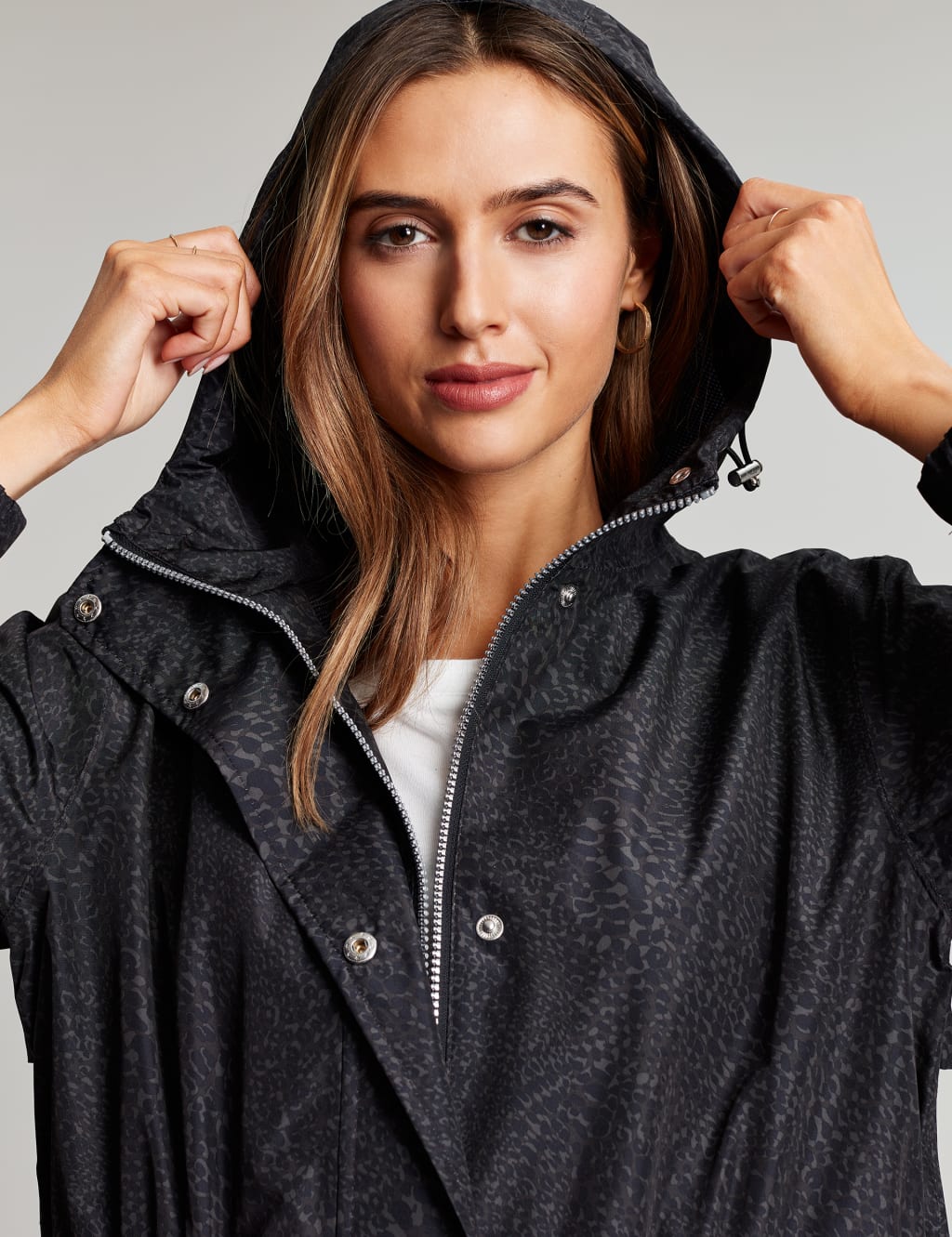 Waterproof Leopard Print Longline Raincoat 3 of 8