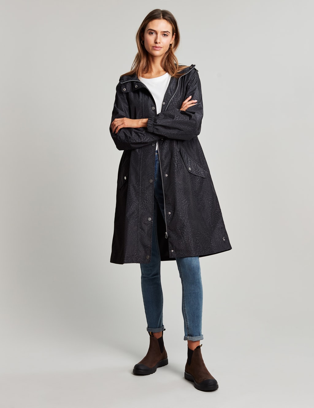 Waterproof Leopard Print Longline Raincoat 8 of 8