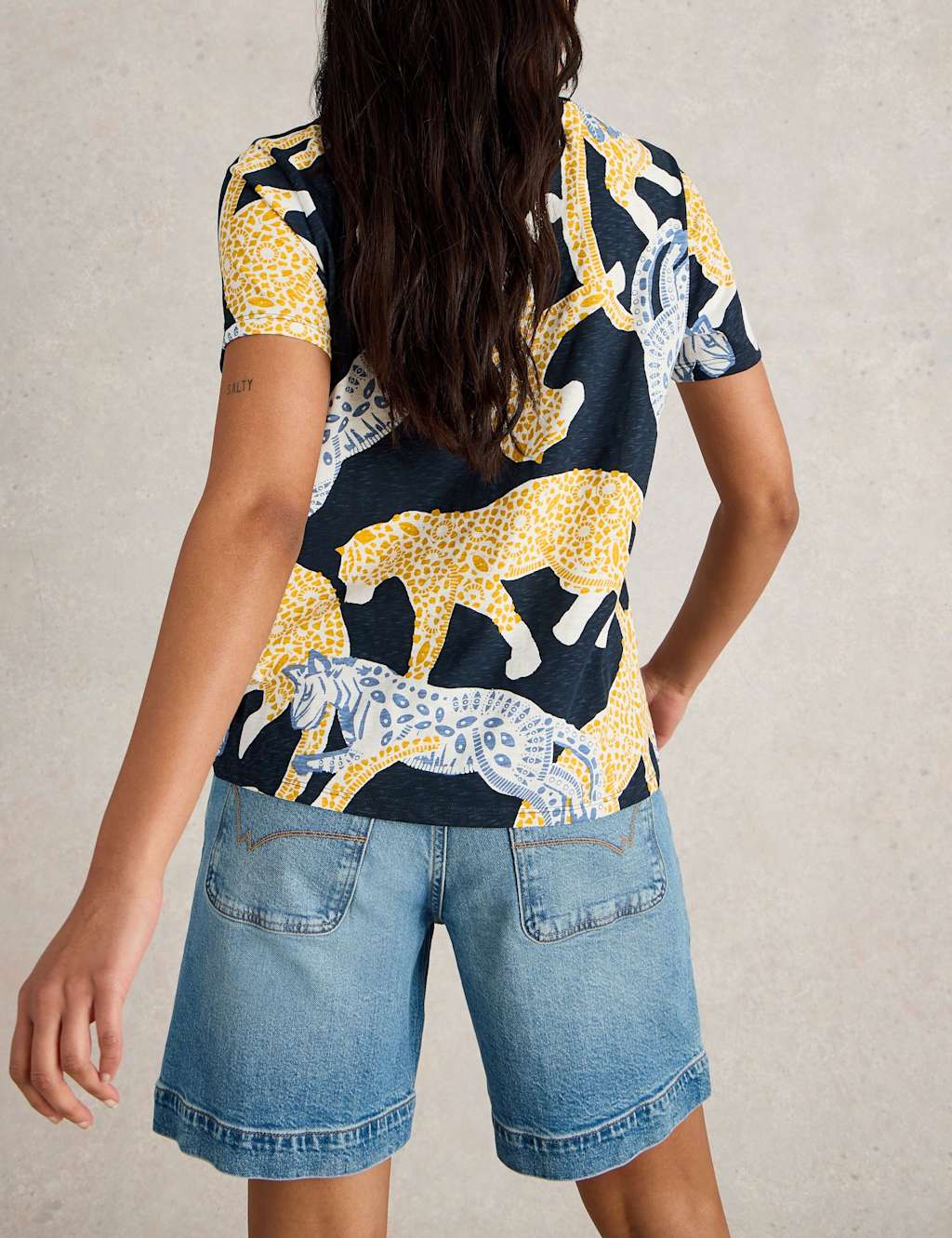 Pure Cotton Animal Print T-Shirt 4 of 6