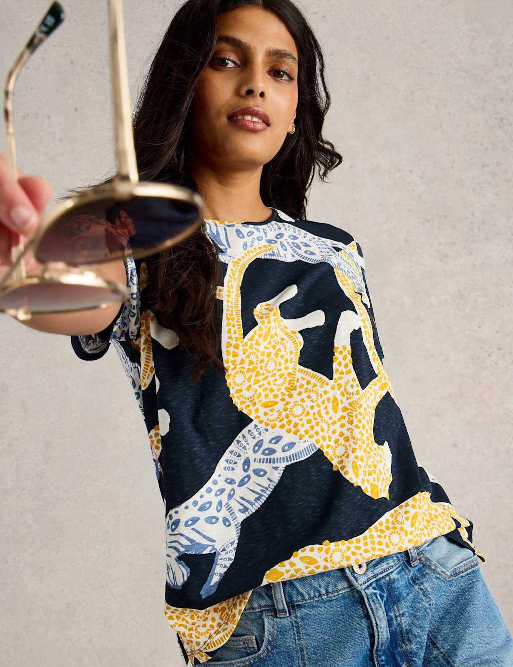 Pure Cotton Animal Print T-Shirt 5 of 6