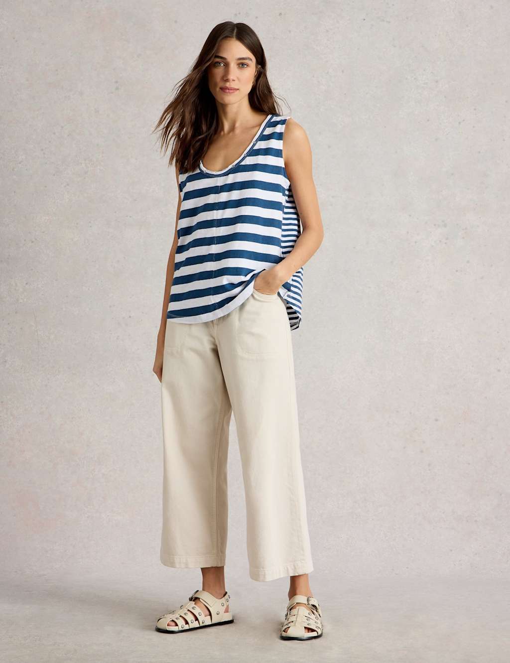Pure Cotton Striped Vest 3 of 6
