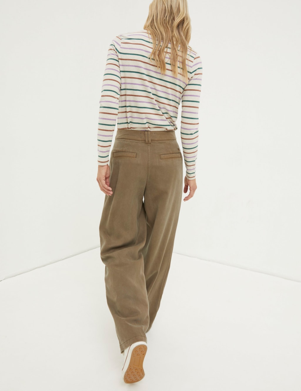 Pure Lyocell™ Pleat Front Wide Leg Trousers 4 of 5
