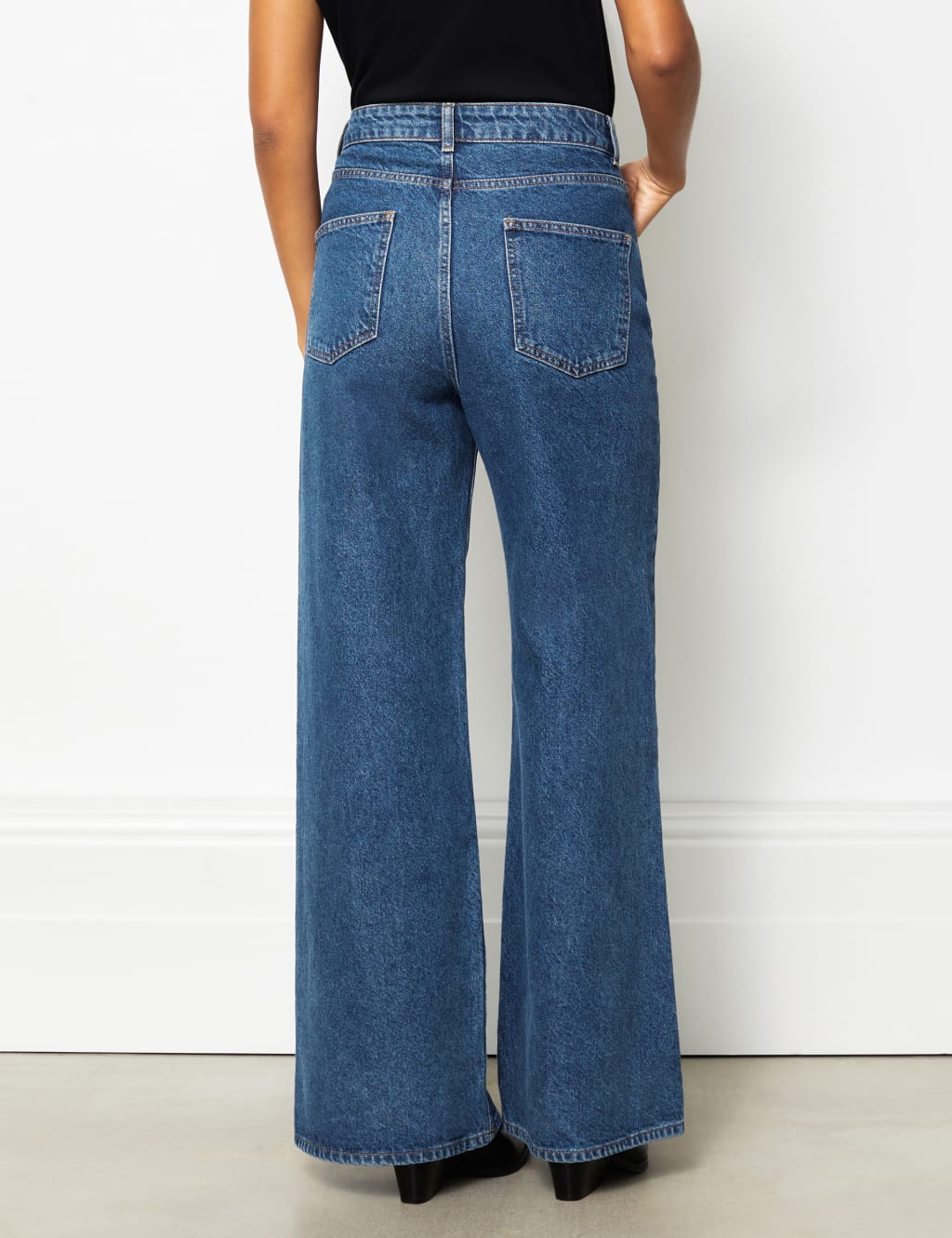 Mid Rise Wide Leg Jeans Albaray M S