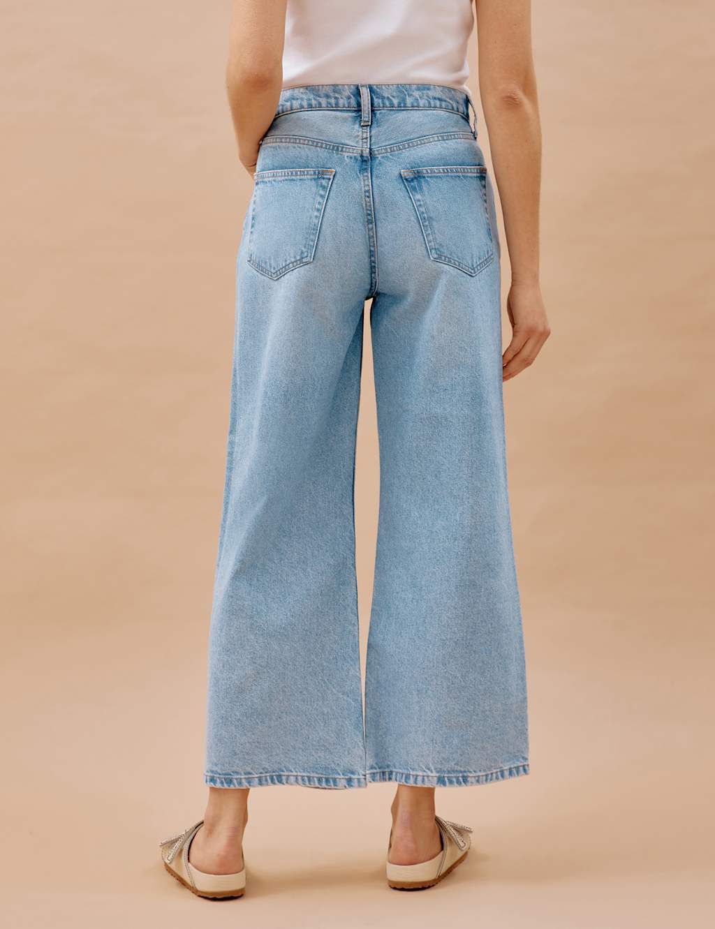 Mid Rise Wide Leg Cropped Jeans 4 of 5