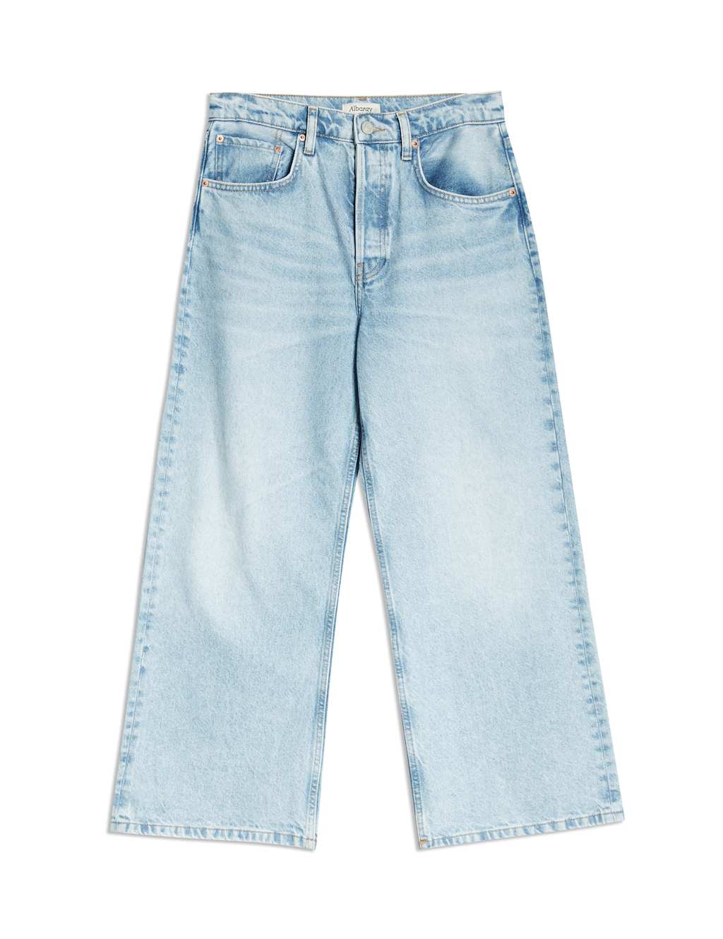 Mid Rise Wide Leg Cropped Jeans 2 of 5