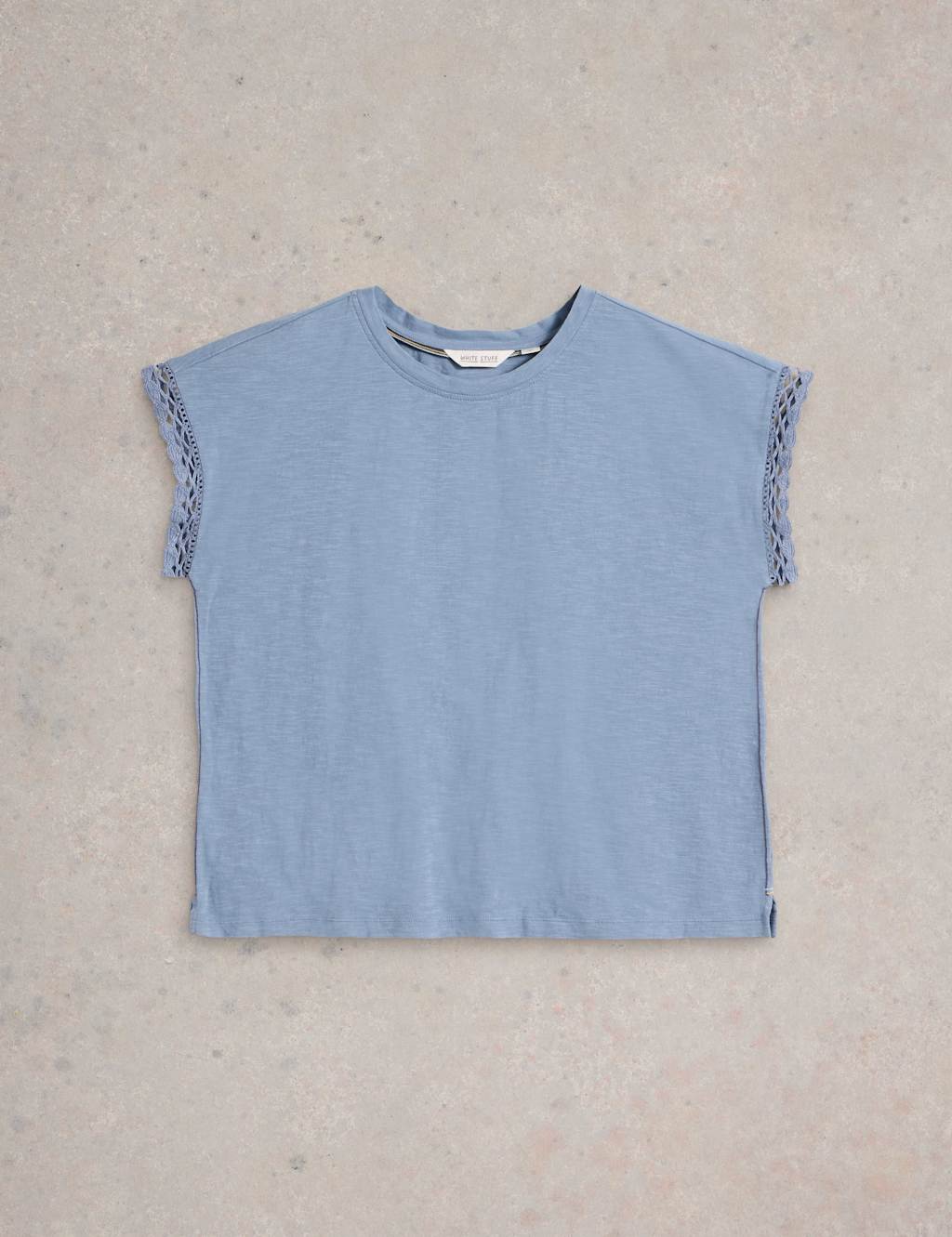 Pure Cotton Lace Trim T-Shirt 2 of 6