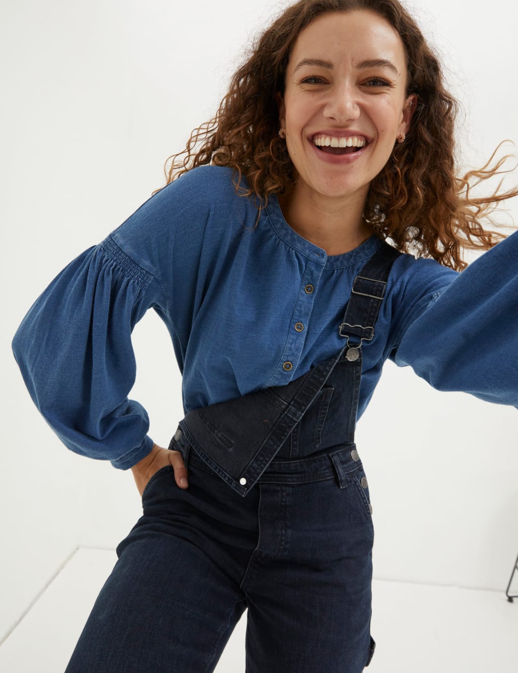 Pure Cotton Henley Top 1 of 5