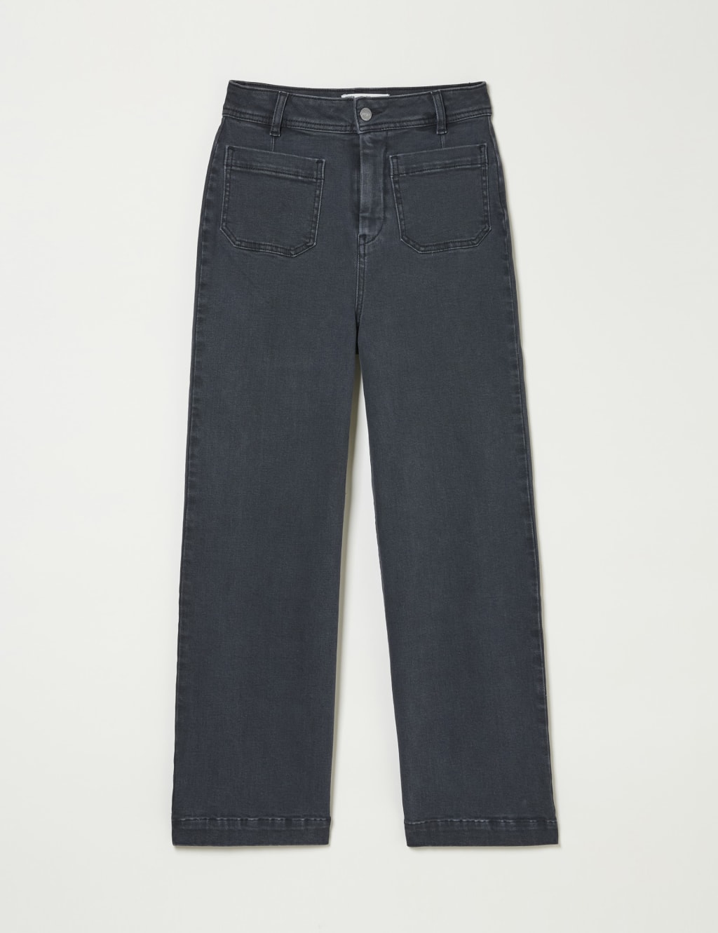 High Waisted Wide Leg Cropped Jeans FatFace M S