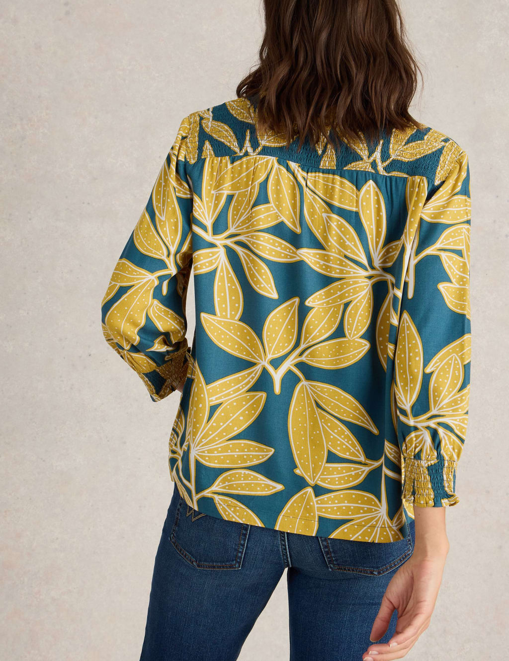 Printed V-Neck Top