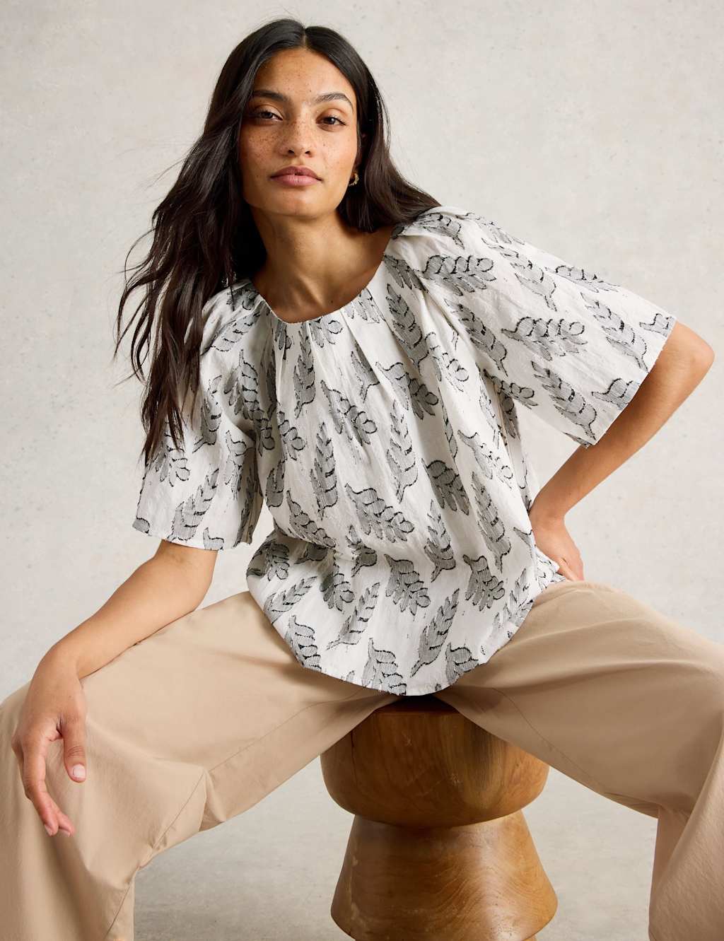 Pure Cotton Jacquard Top 5 of 6