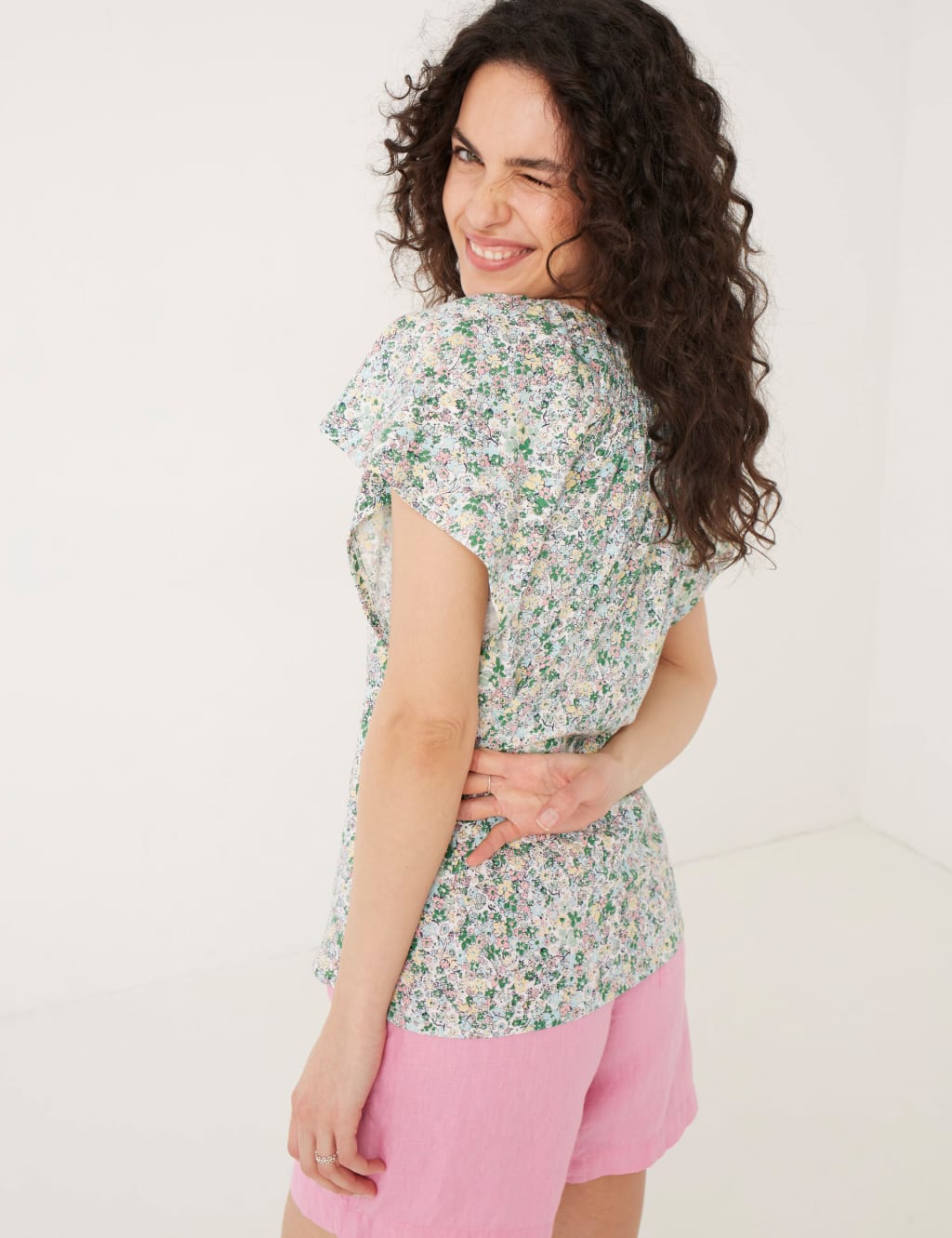 Pure Cotton Printed Round Neck Top 3 of 4