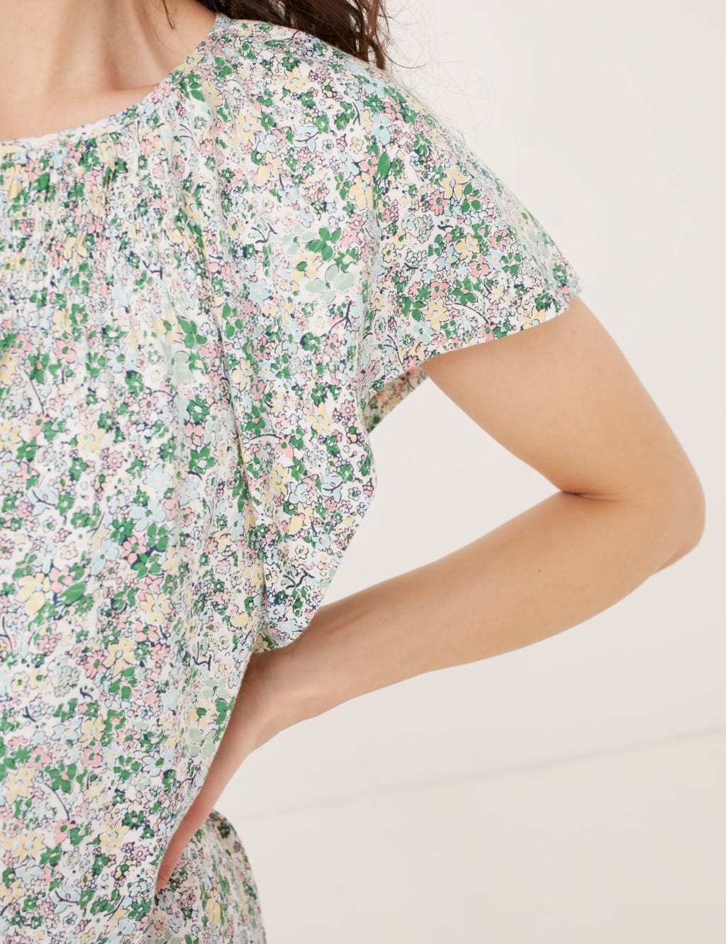 Pure Cotton Printed Round Neck Top 4 of 4