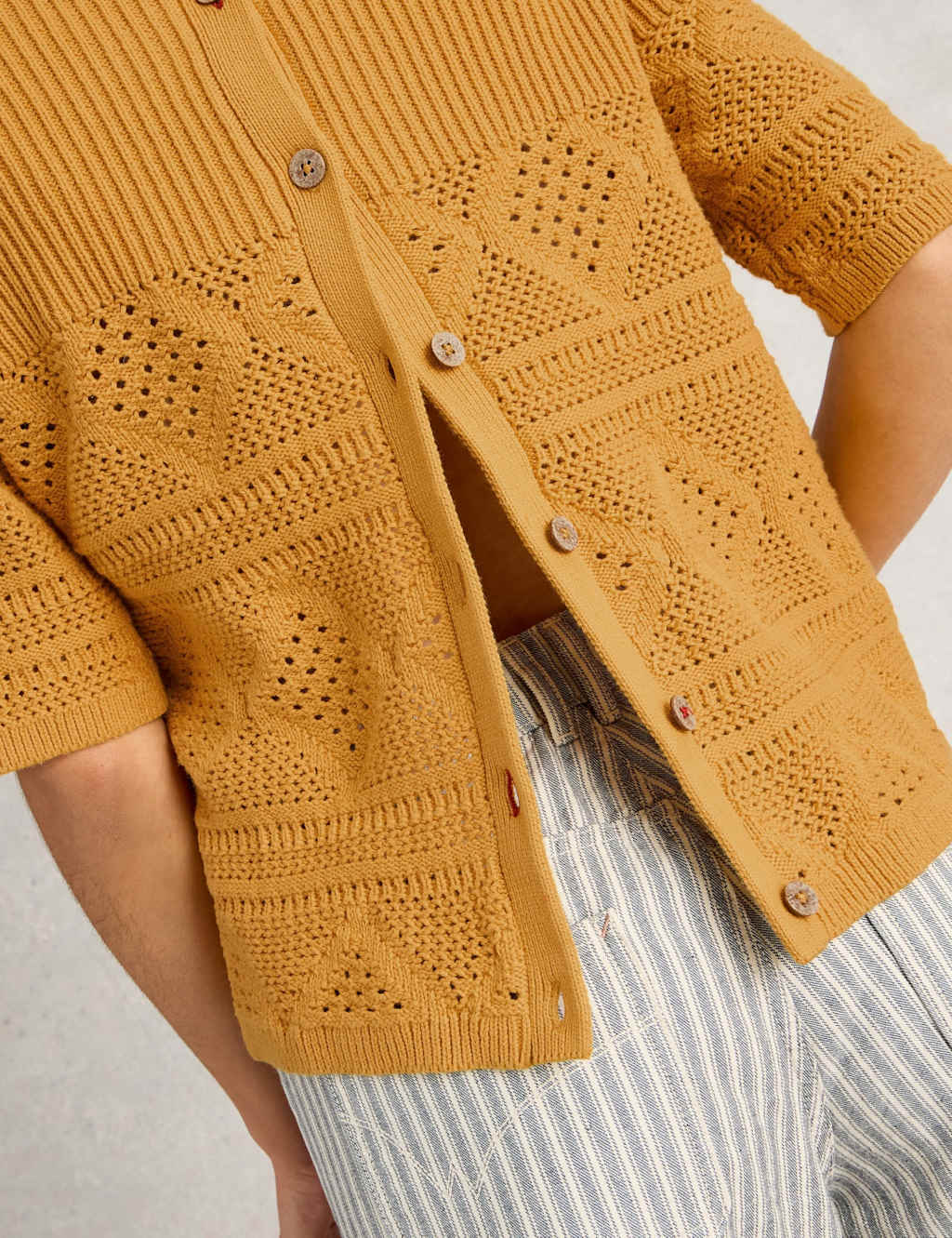 Pure Cotton Stitch Detail Knitted Top 5 of 6