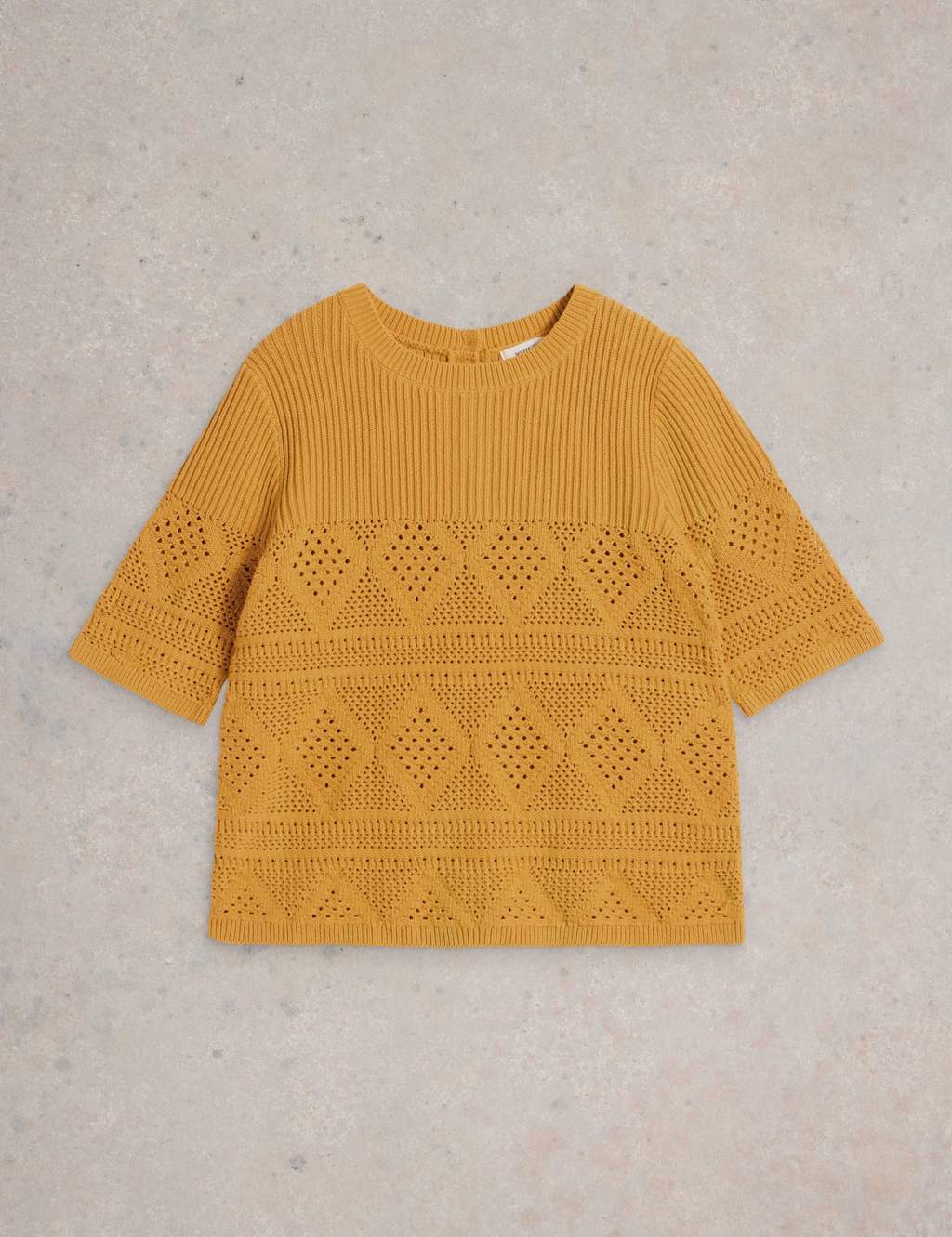 Pure Cotton Stitch Detail Knitted Top 2 of 6