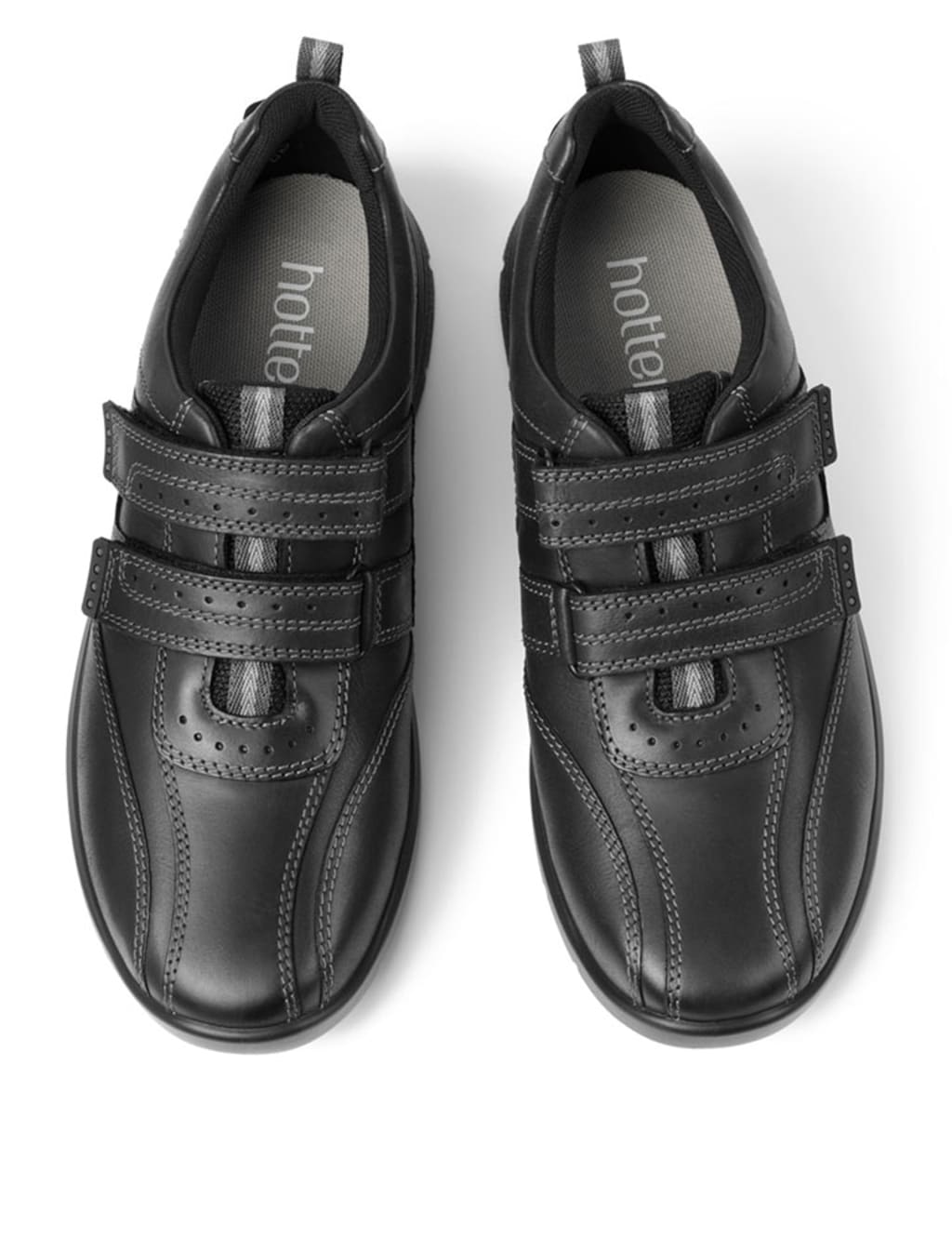 Energise Leather Riptape Shoes Hotter M S