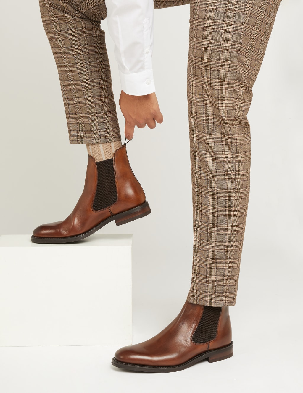 Leather Pull-On Chelsea Boots 1 of 5