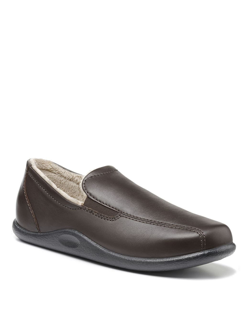 Marks and spencer mens leather slippers sale