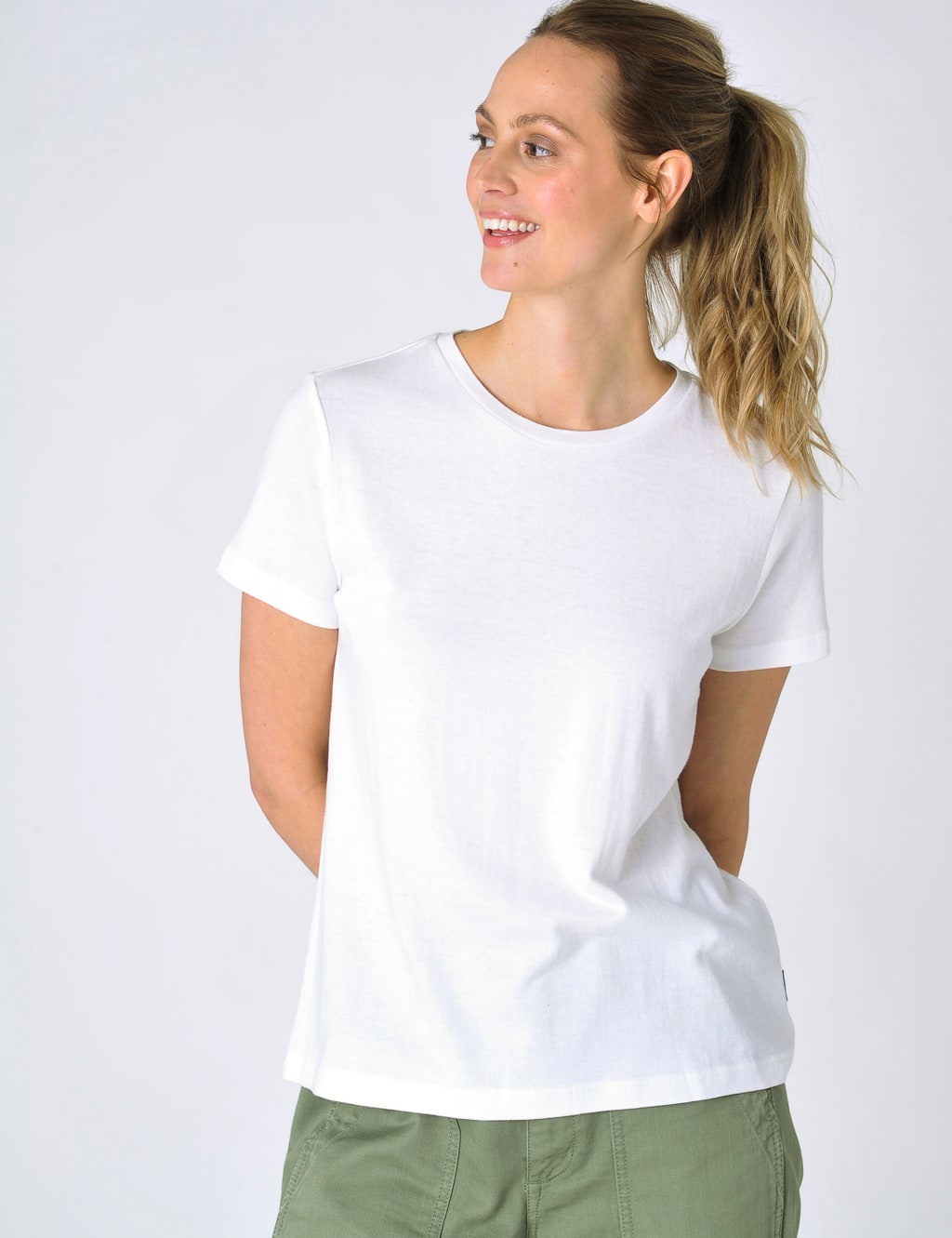 Cotton Blend T-Shirt with Linen 1 of 5