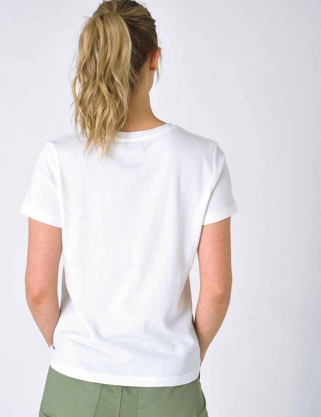 Cotton Blend T-Shirt with Linen 3 of 5