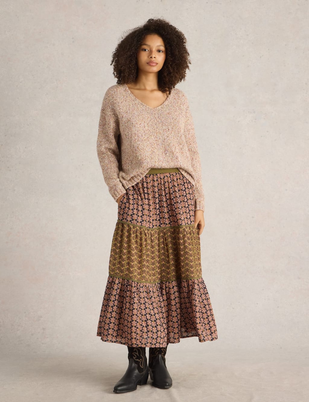 Jersey tiered skirt online