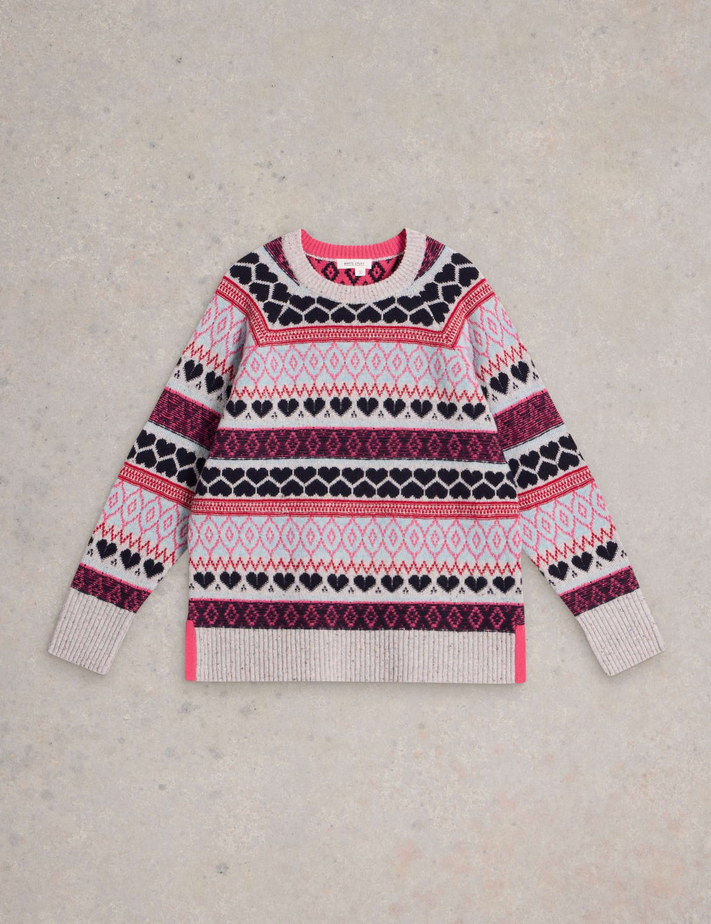 Lambswool Rich Fair Isle Longline Jumper