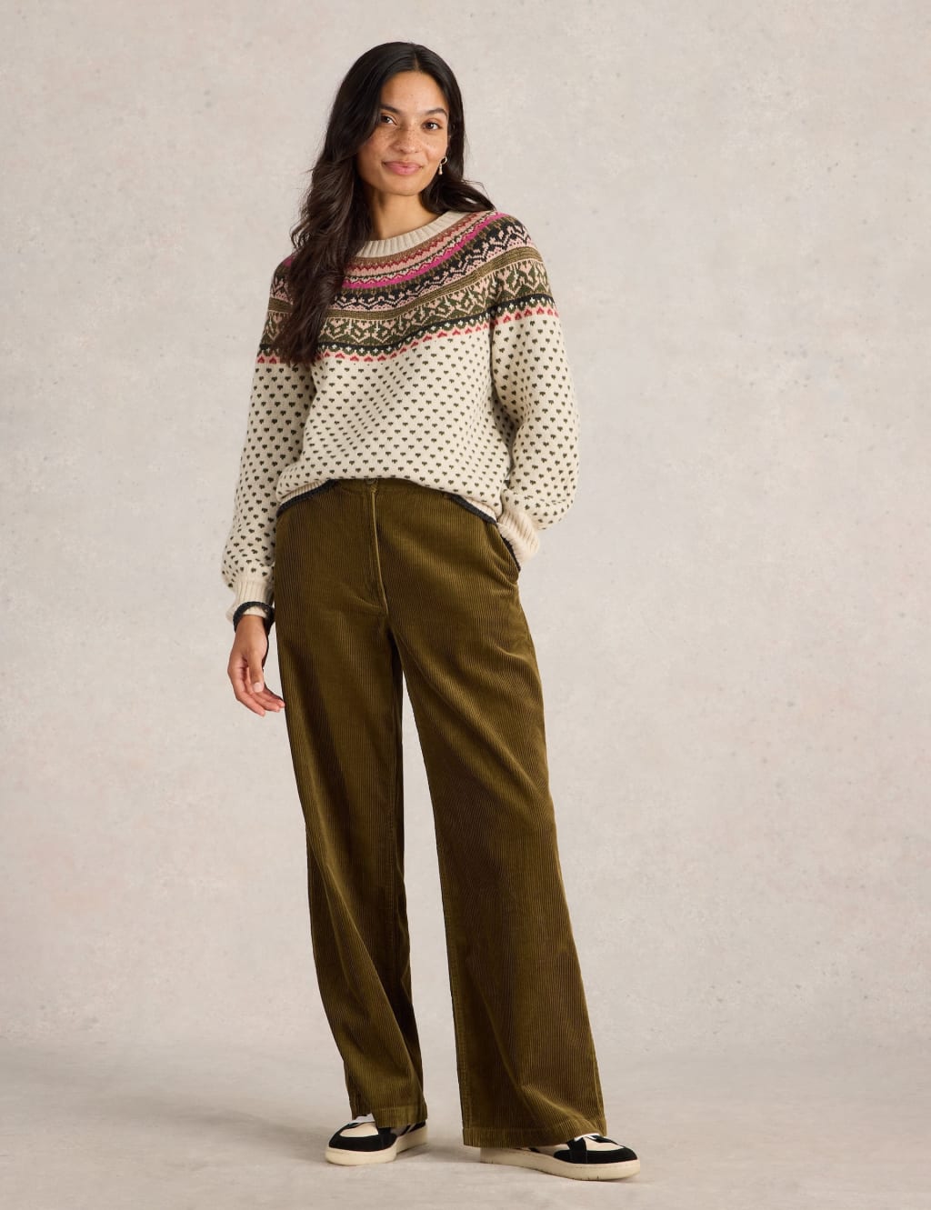 Lambswool Rich Mini Heart Fair Isle Jumper