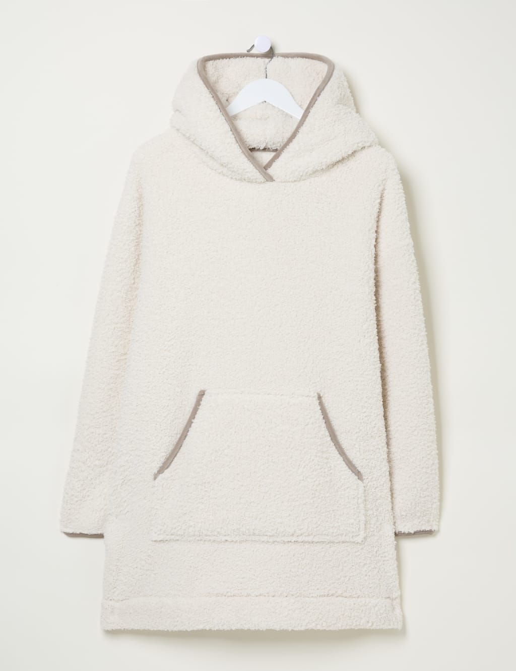 Longline white hoodie hotsell