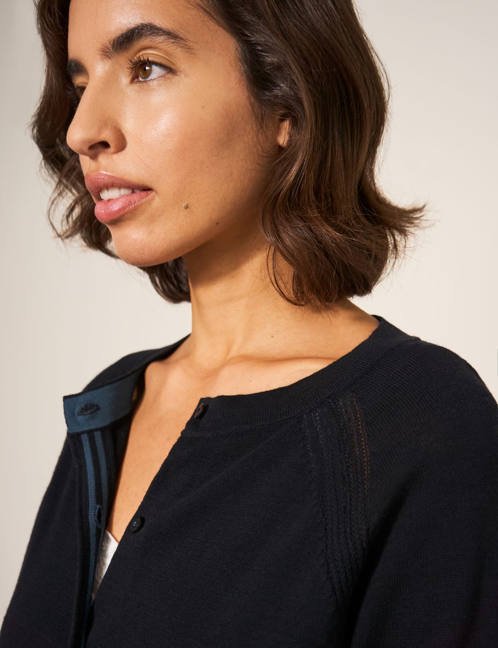 Pure Cotton Crew Neck Cardigan 4 of 5
