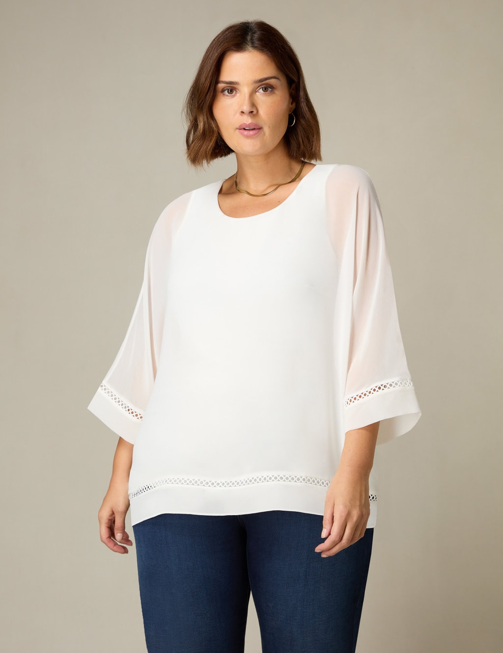 Sheer embroidered top shop