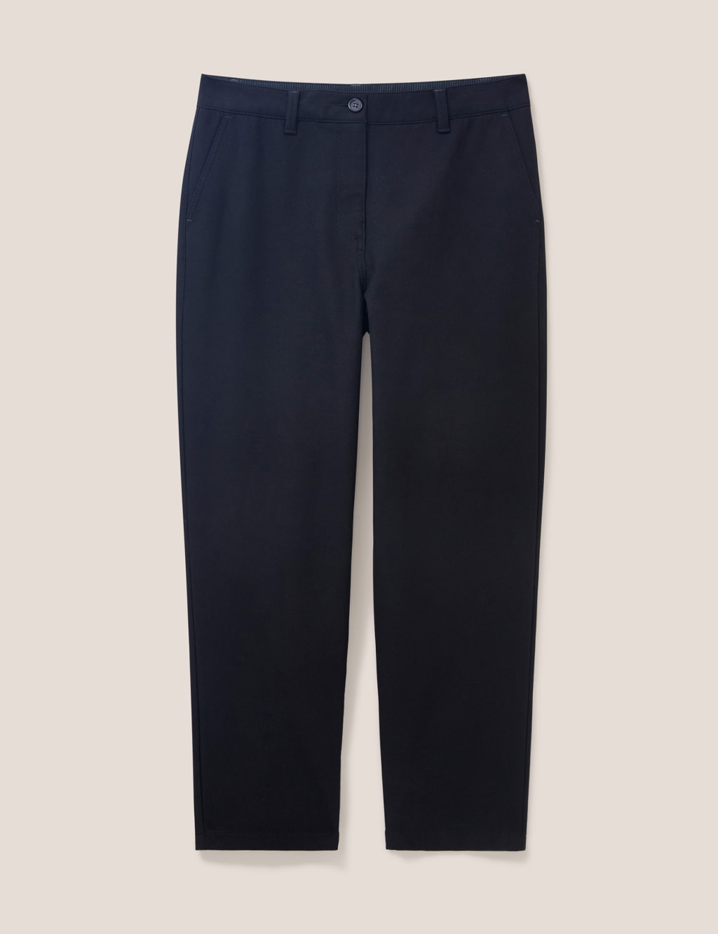 Cotton Rich Slim Fit Ankle Grazer Trousers 2 of 6