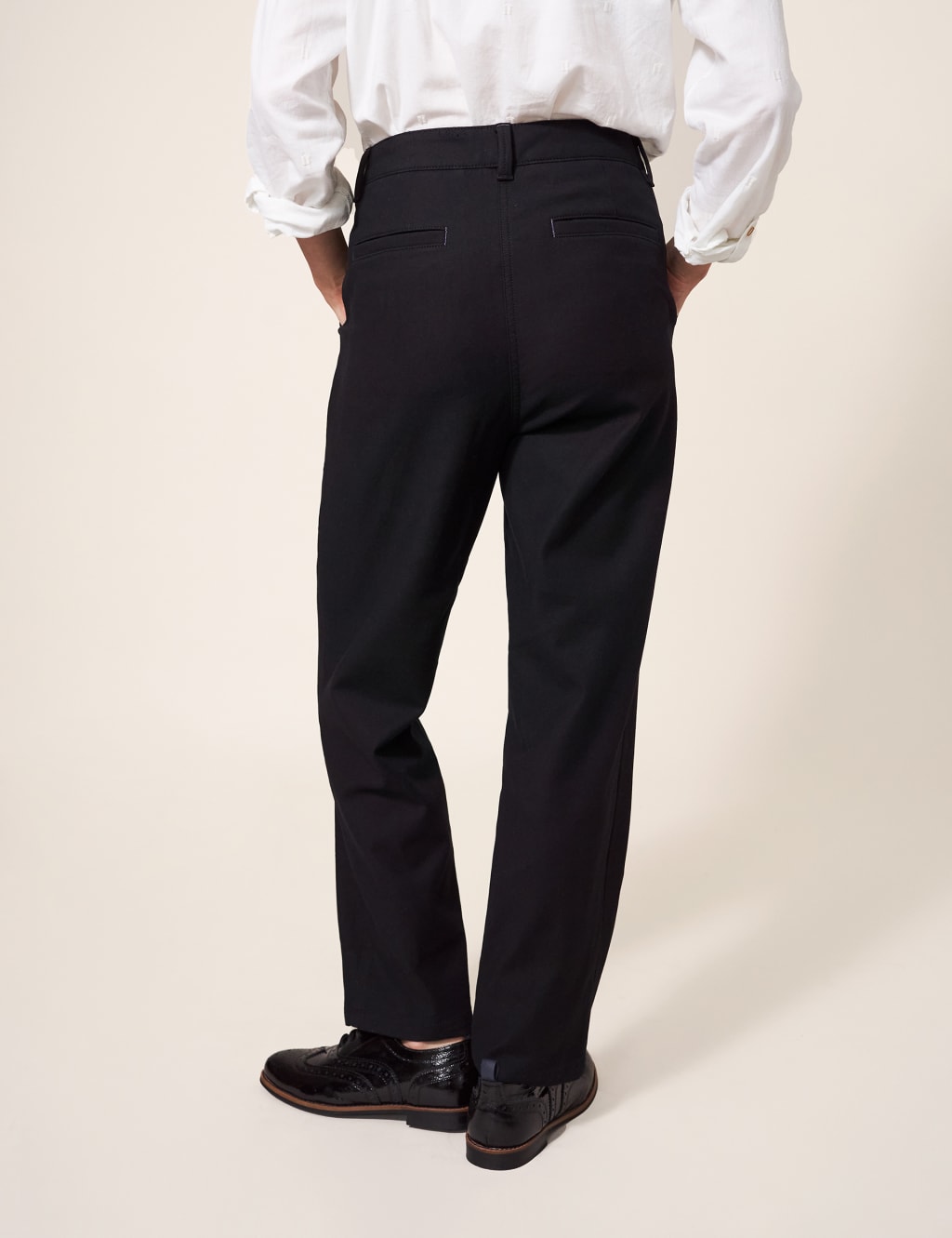 Cotton Rich Slim Fit Ankle Grazer Trousers White Stuff M S