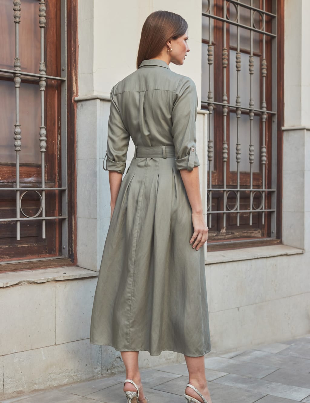 Lyocell™ Rich Utility Midaxi Shirt Dress 4 of 6