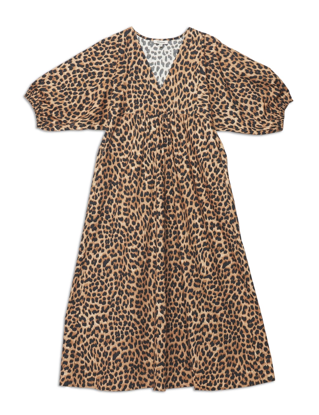 Cotton Animal Print V-Neck Dress 2 of 4