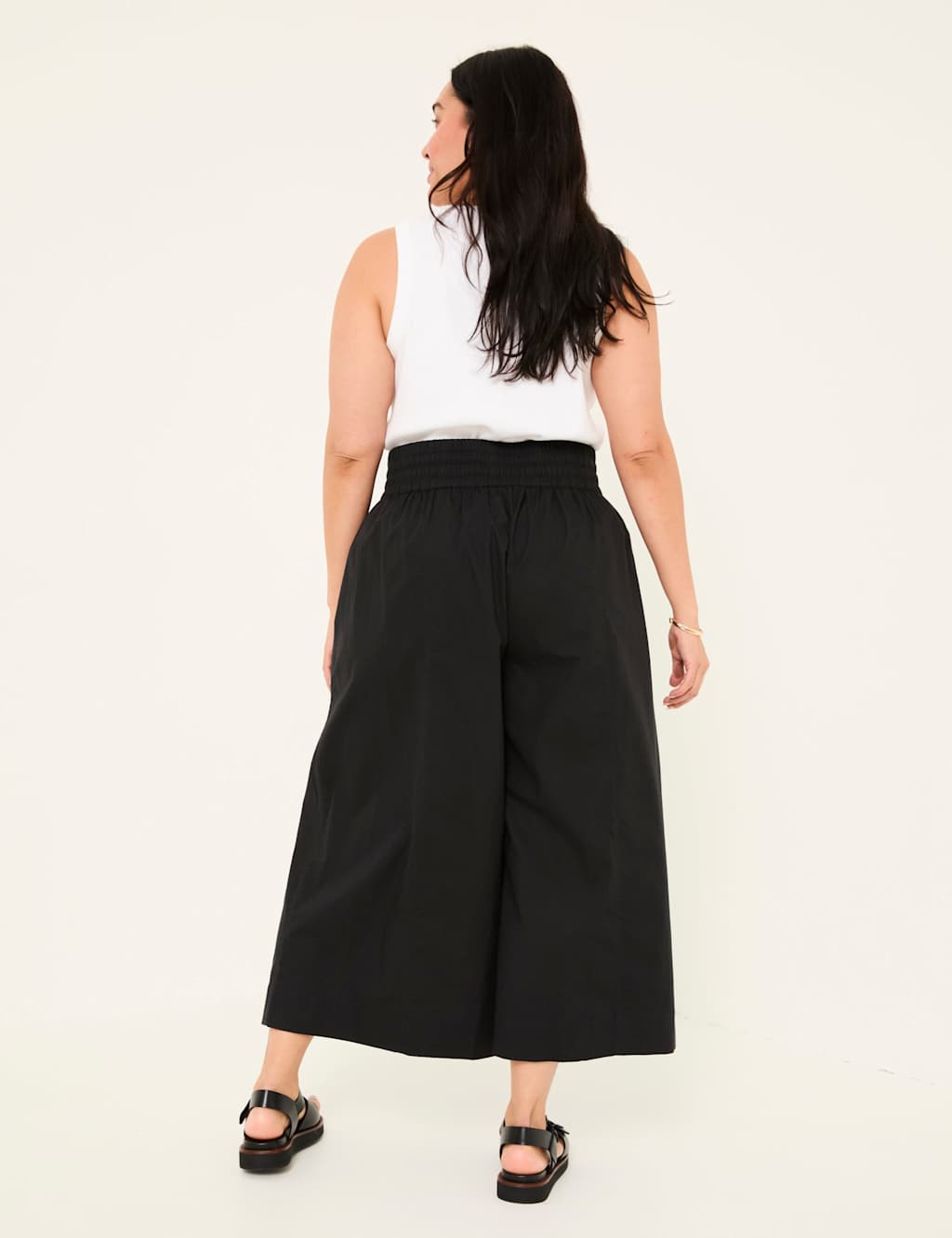 Pure Cotton Drawstring Wide Leg Culottes 3 of 6